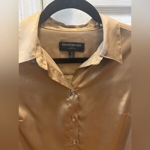 Banana Republic Shimmering Gold Blouse